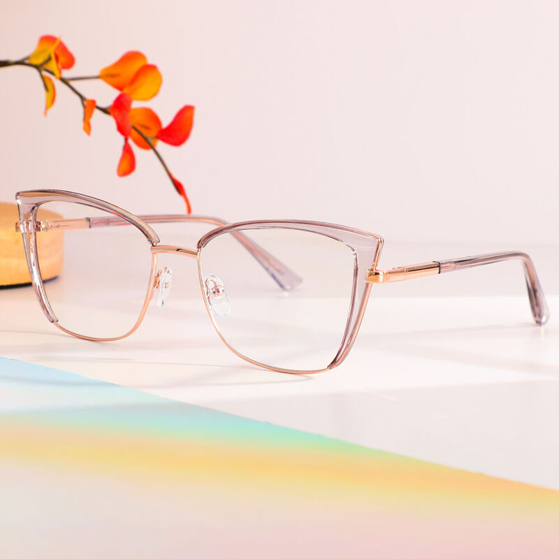 Clement Cat Eye Grey Glasses