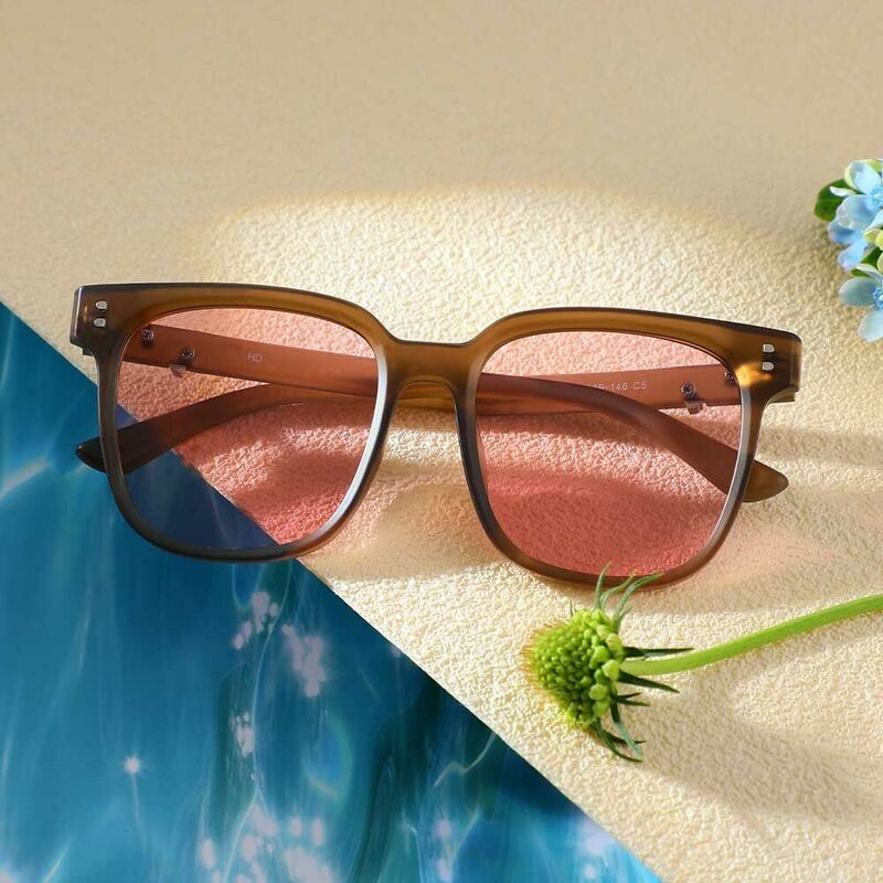 Rosalind Square Pink Sunglasses