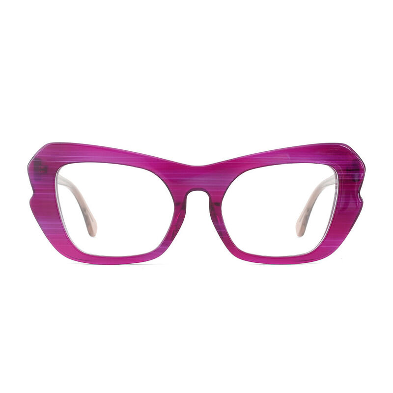 Fire Cat Eye Purple Glasses