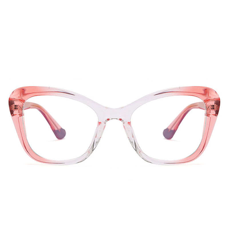 Admetus Cat Eye Pink Clear Glasses