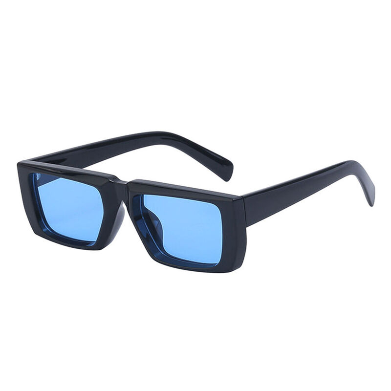 Valley Rectangle Blue Sunglasses