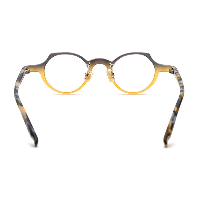 Cicilia Round Yellow Glasses