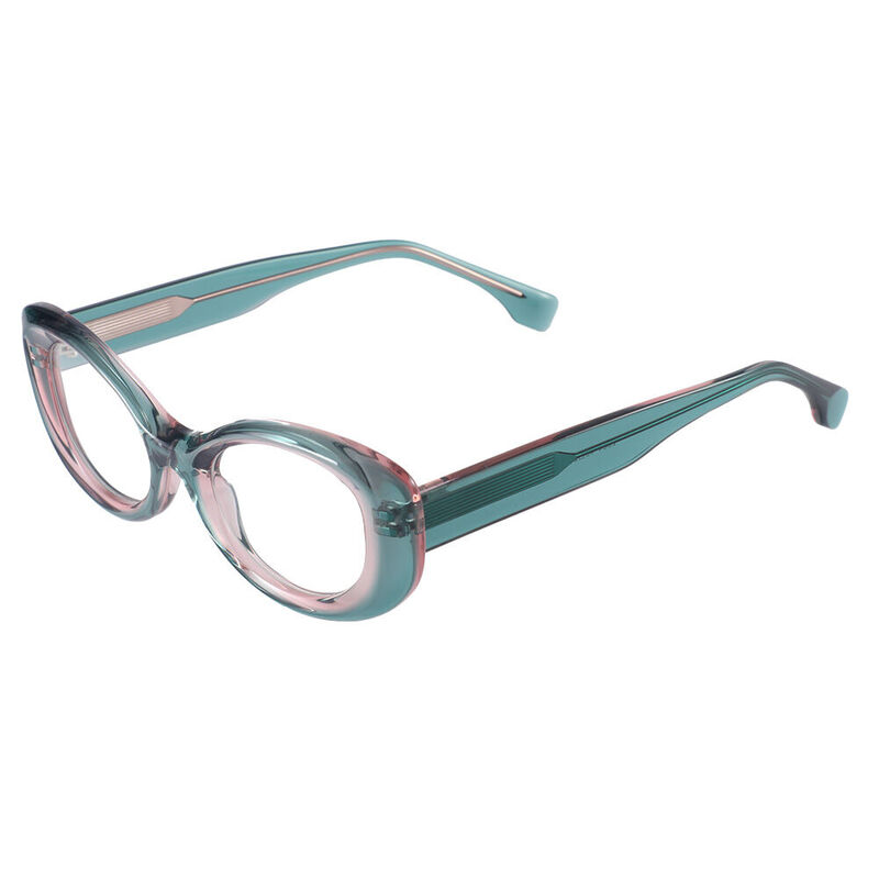 Octavia Cat Eye Green Glasses