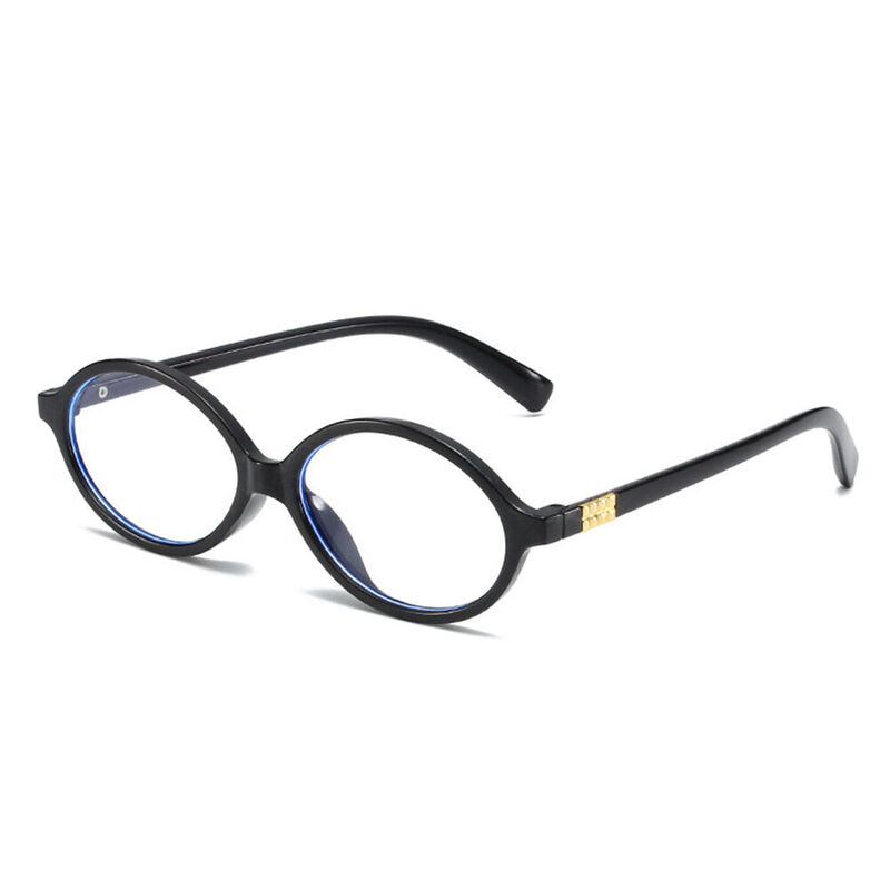 Danni Oval Black Glasses