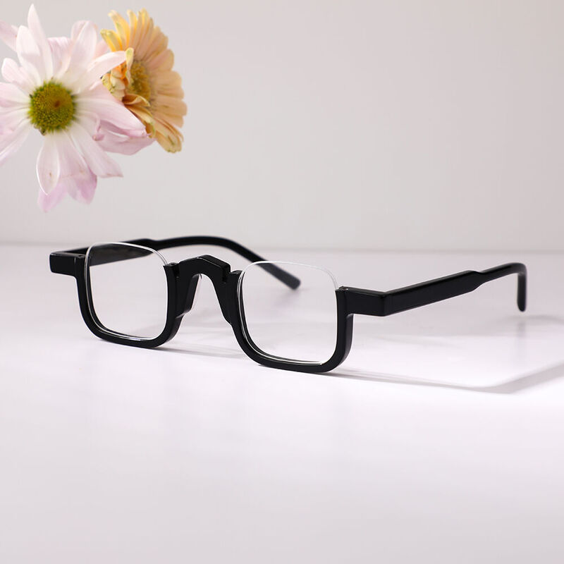 Hira Square Black Glasses