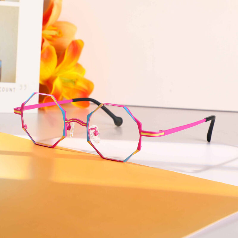 Sawye Geometric Purple Glasses