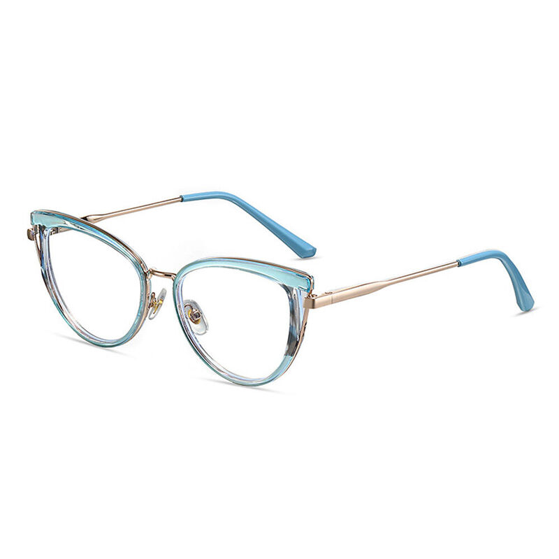 Valentine Cat Eye Blue Glasses