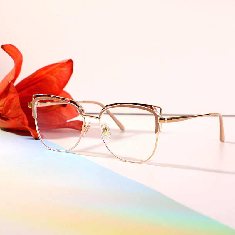 Tracy Cat Eye Leopard Glasses