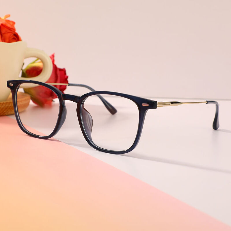 Philip Square Blue Glasses