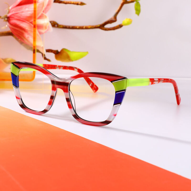 Occhiali da Vista Andrew Cat Eye Rosso