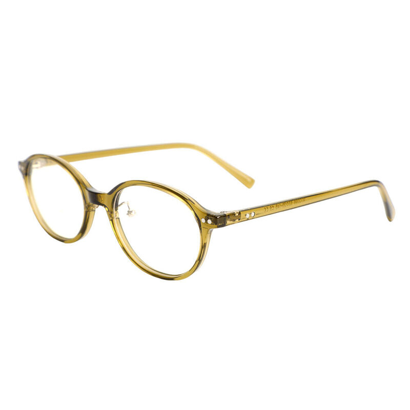 Myra Oval Green Glasses