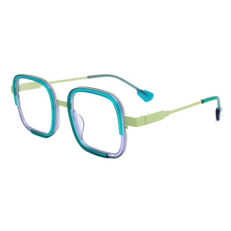 Frede Square Green Glasses