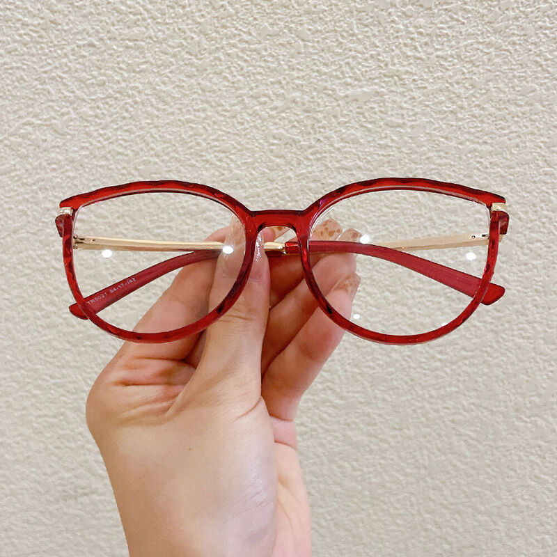 Sabr Round Red Glasses