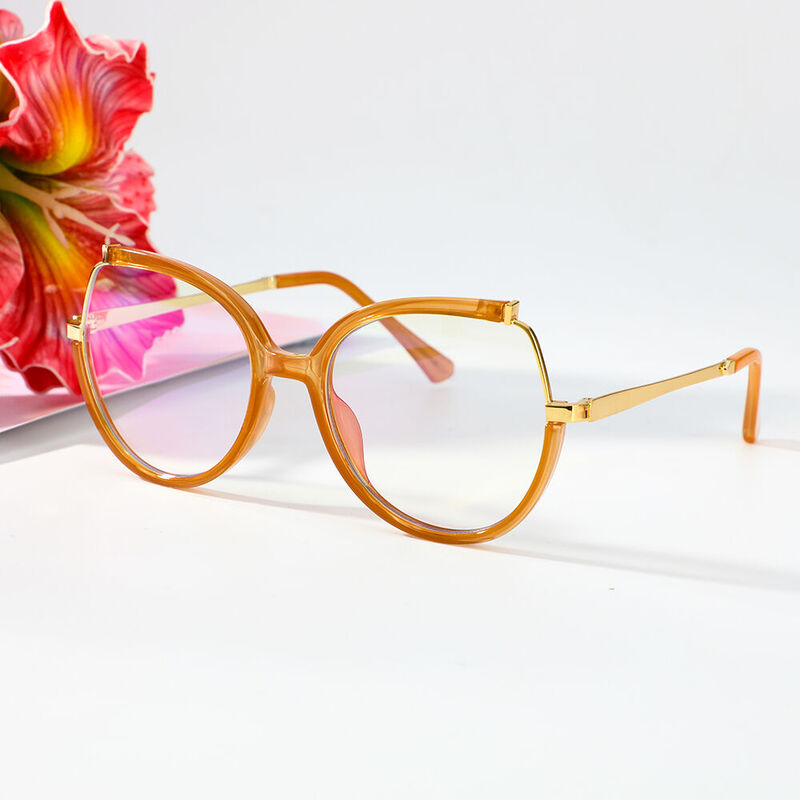 Giles Cat Eye Orange Glasses