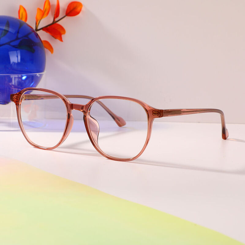 Armstrong Square Pink Glasses