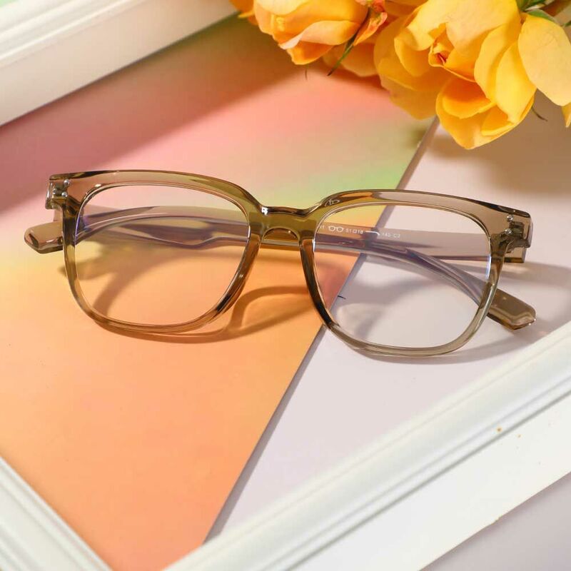 Sebastia Square Brown Glasses