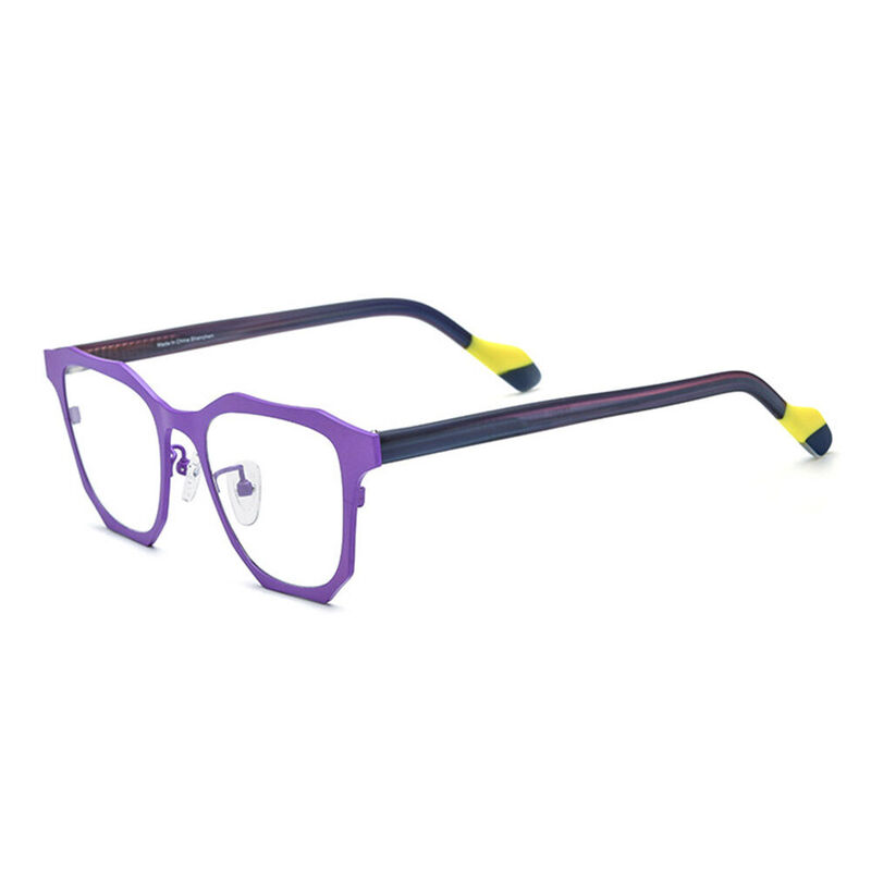 Snow Square Purple Glasses
