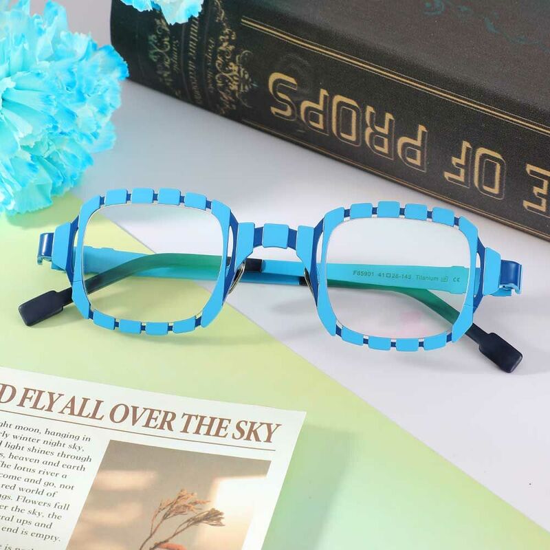 Lunettes de Vue Constance Carré Bleu