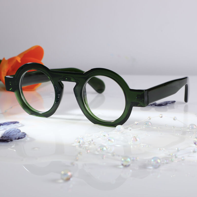 Lunettes de Vue Meroy Ronde Vert