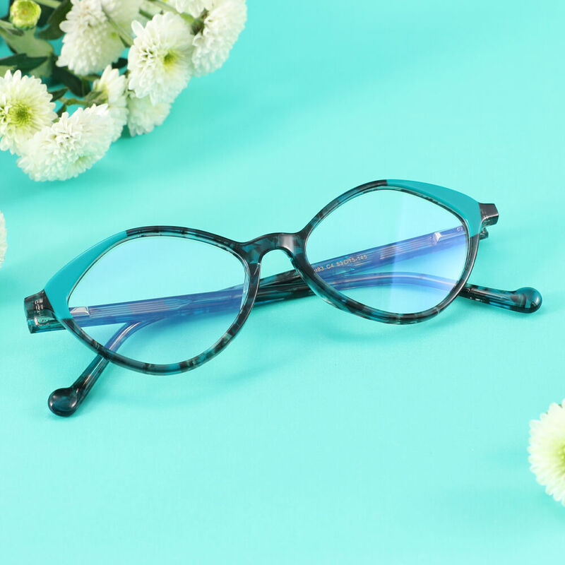Sutherlin Oval Green Glasses