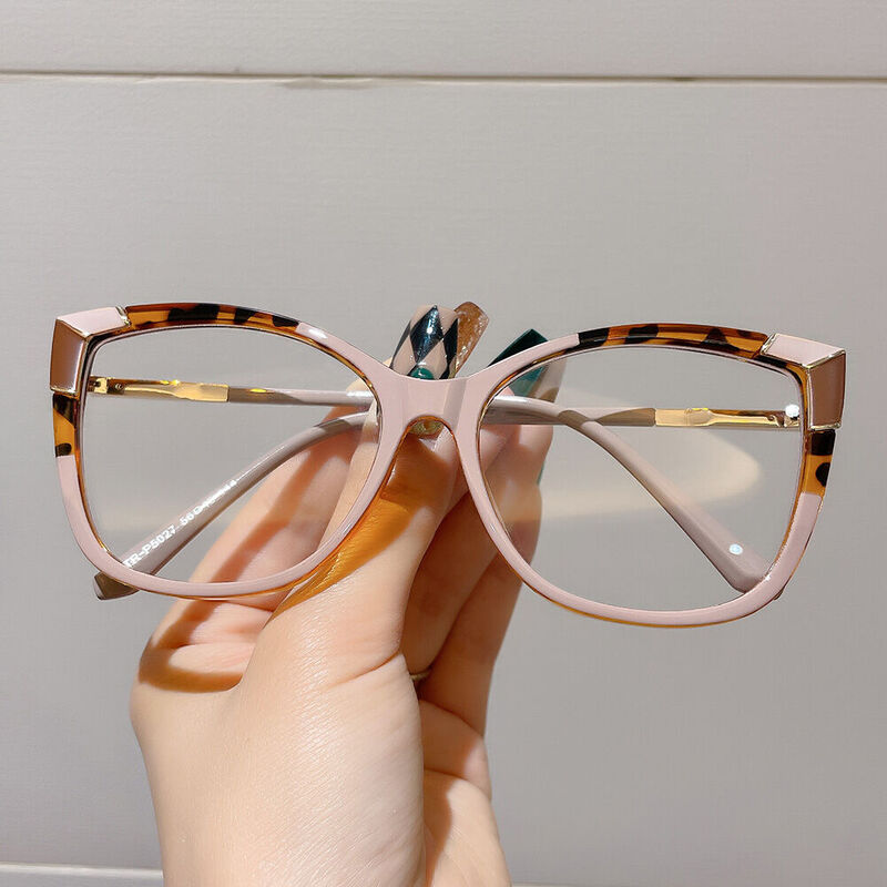 Leigh Cat Eye Leopard Glasses