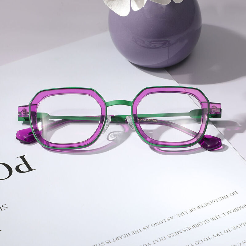 Luci Square Purple Glasses