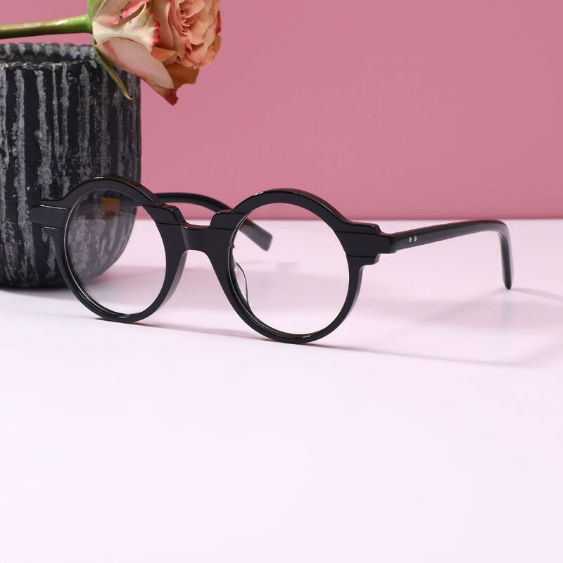 Beso Round Black Glasses