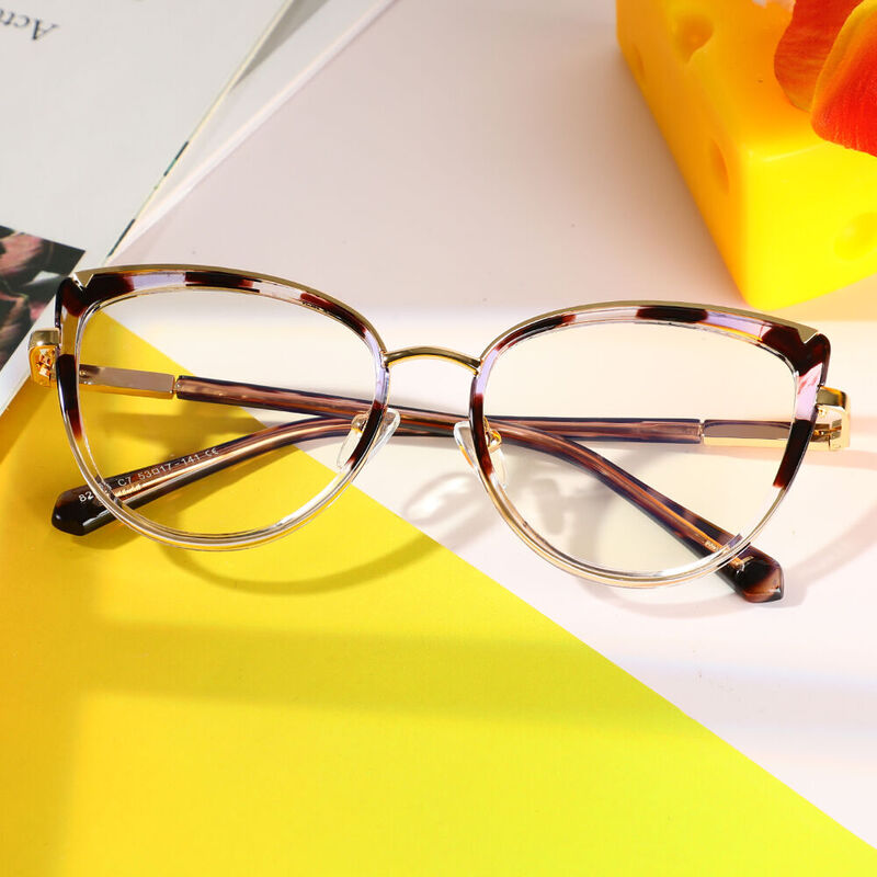 Joan Cat Eye Leopard Glasses