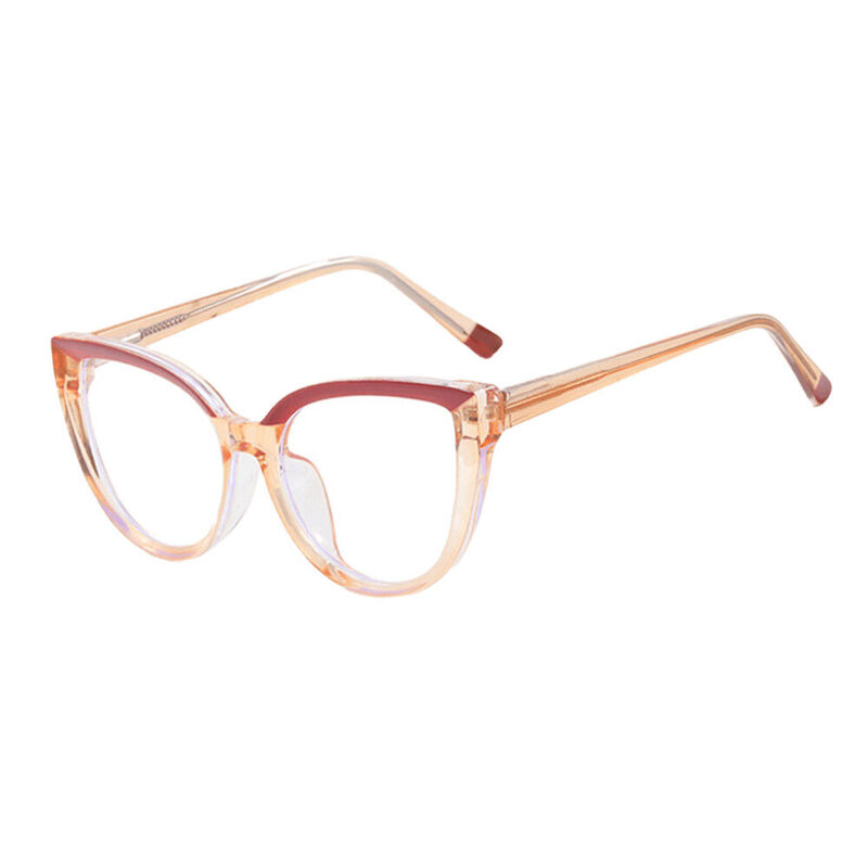 Wesley Cat Eye Yellow Glasses