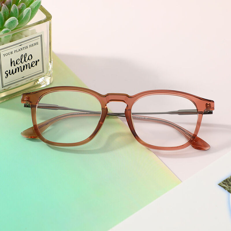 Thomson Square Pink Glasses