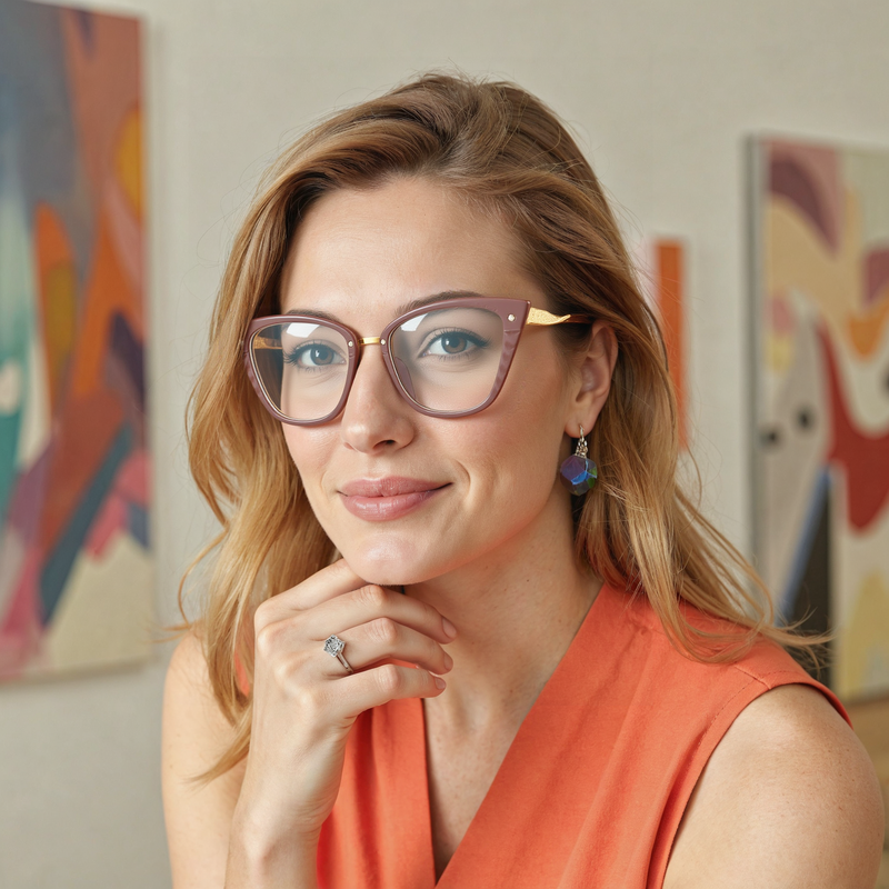 Lunettes de Vue Daphne Cat Eye Marron