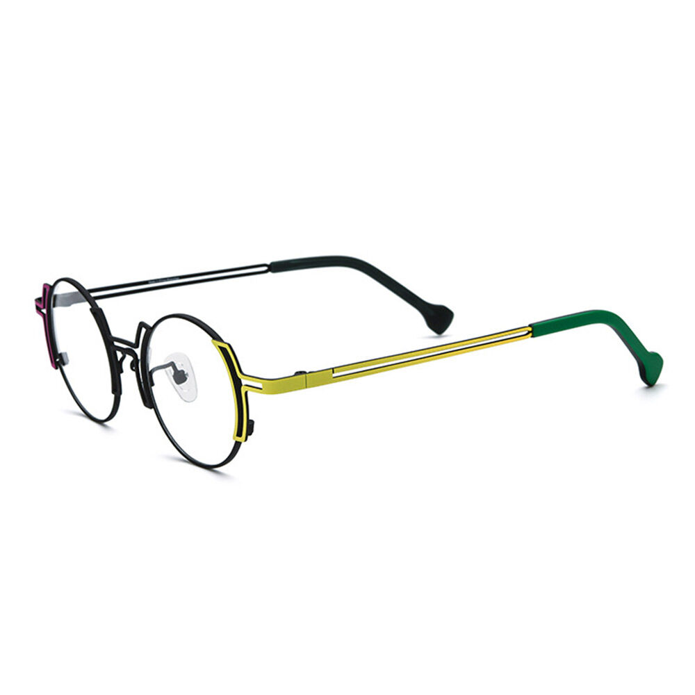 Kathleen Round Black Glasses