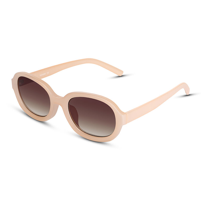 Dive in Oval Beige/Brown Sunglasses