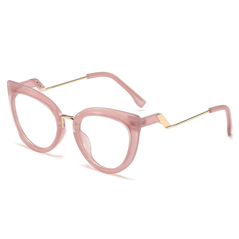 Agalia Cat Eye Pink Clear Glasses