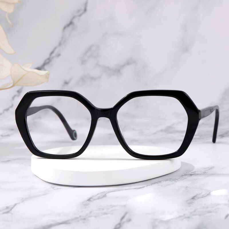 Sonya Geometric Black Glasses