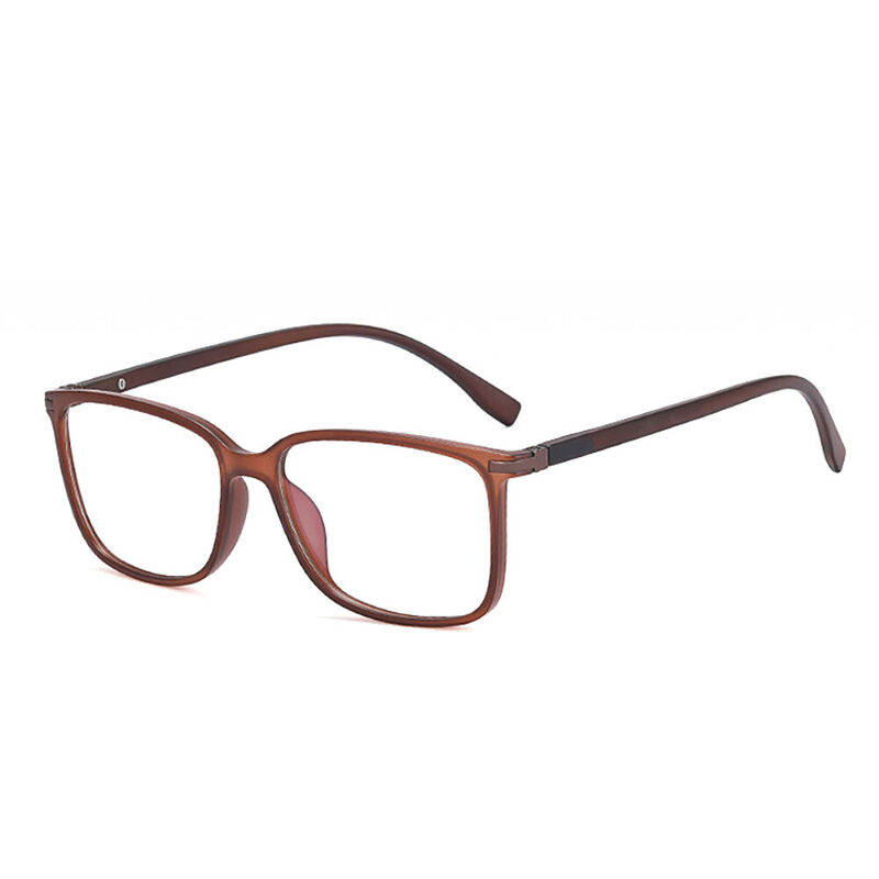 Perry Rectangle Brown Glasses