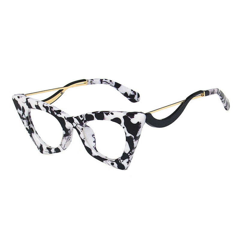 Yehu Cat Eye White Glasses
