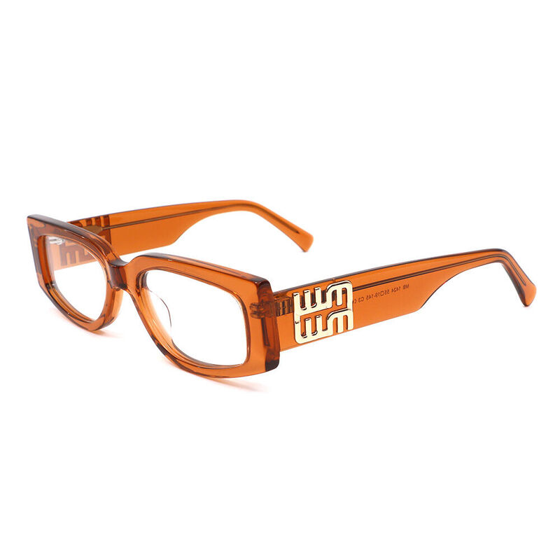 Olg Oval Orange Glasses