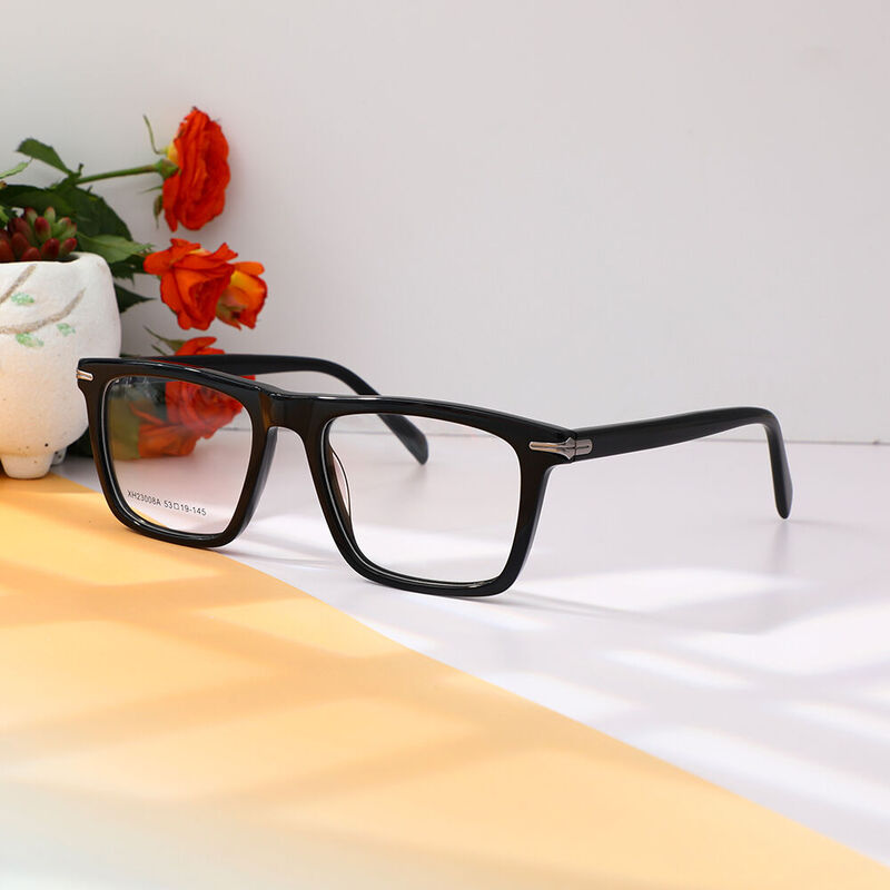 Bertram Square Black Glasses