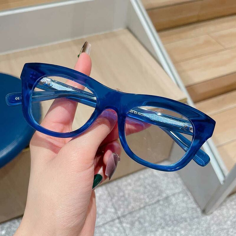 Raleign Quadratische Blaue Brille