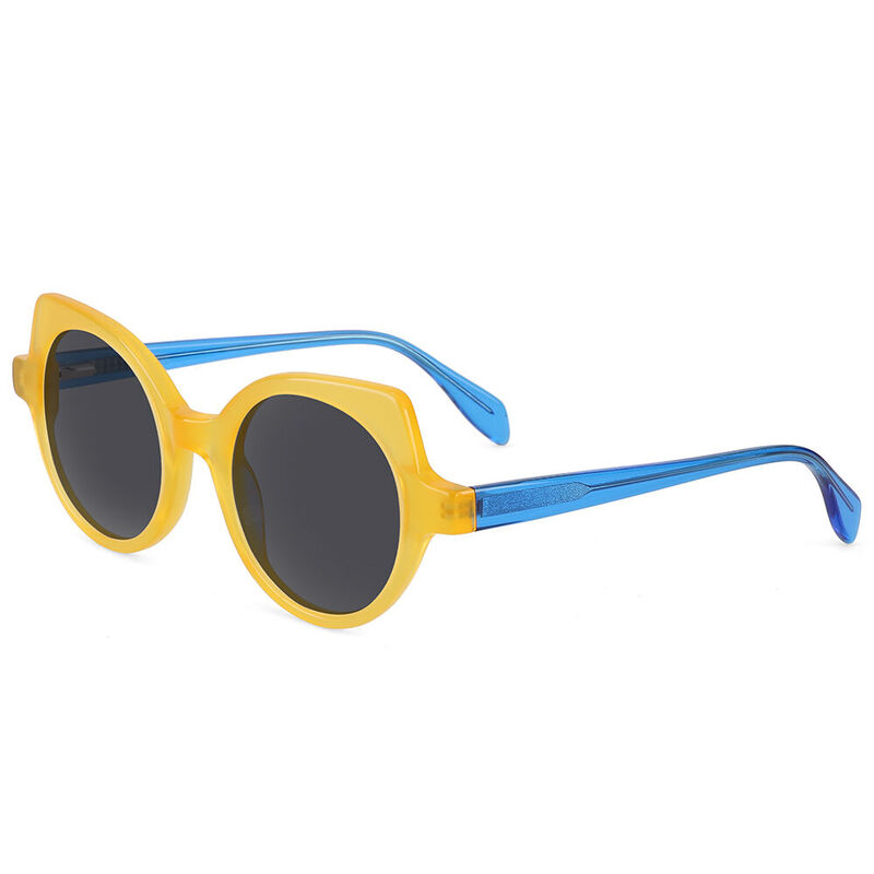 Honnie Cat Eye Yellow/Blue Sunglasses