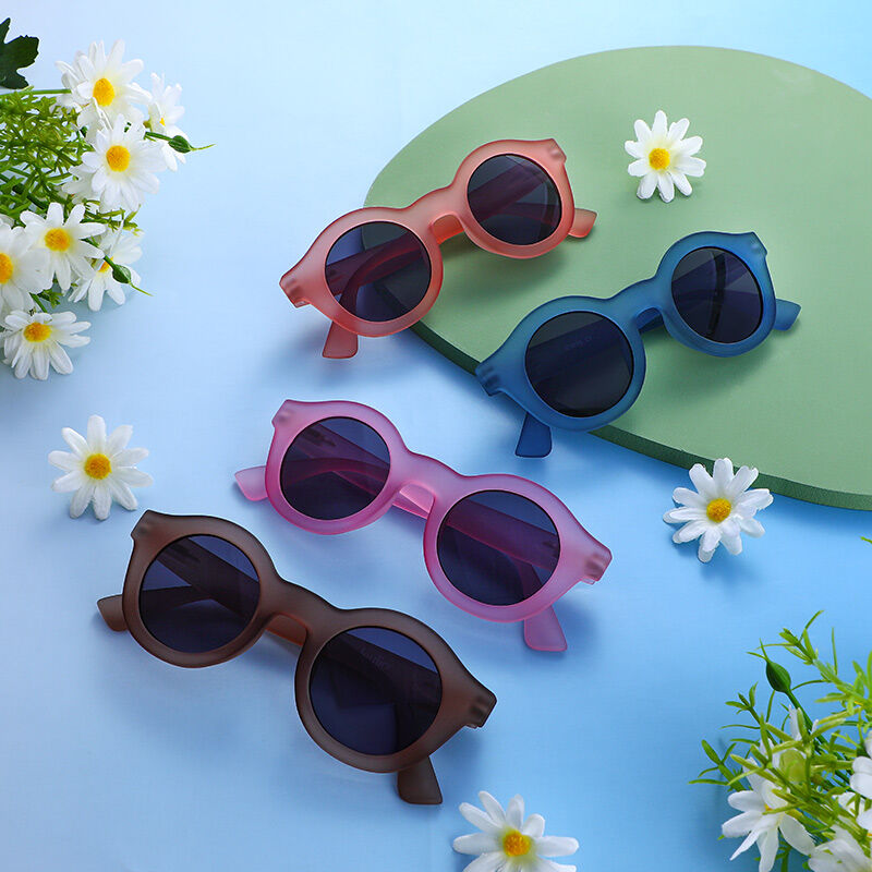 Candy Sweet Round Blue/Grey Sunglasses