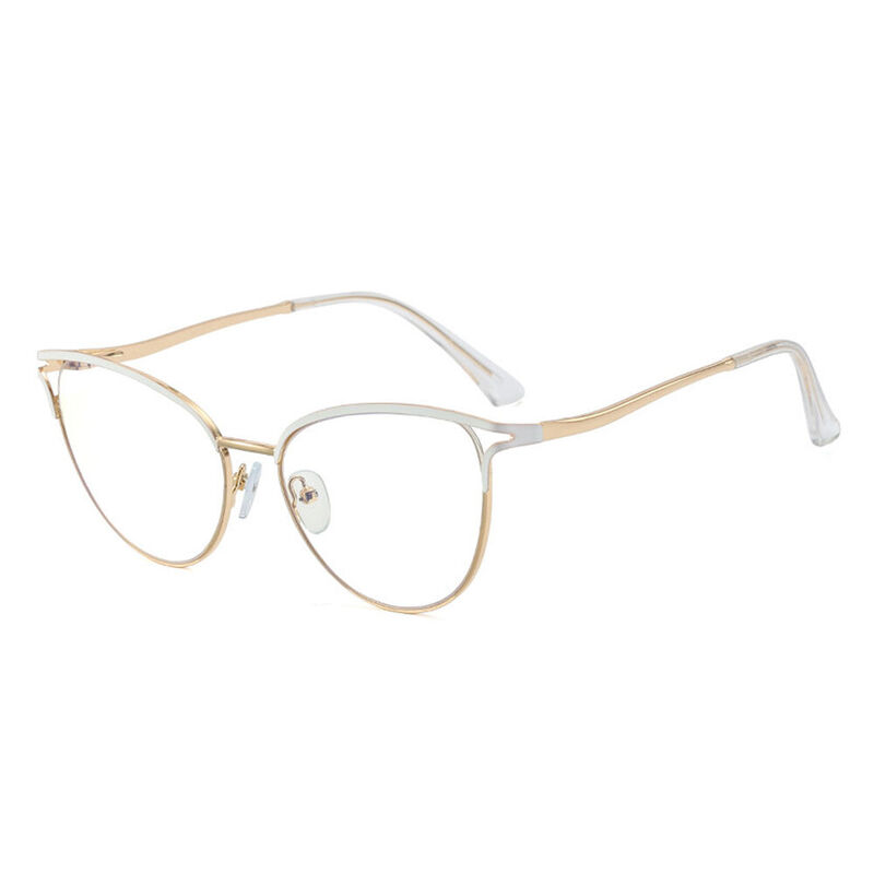 Tonya Cat Eye White Glasses