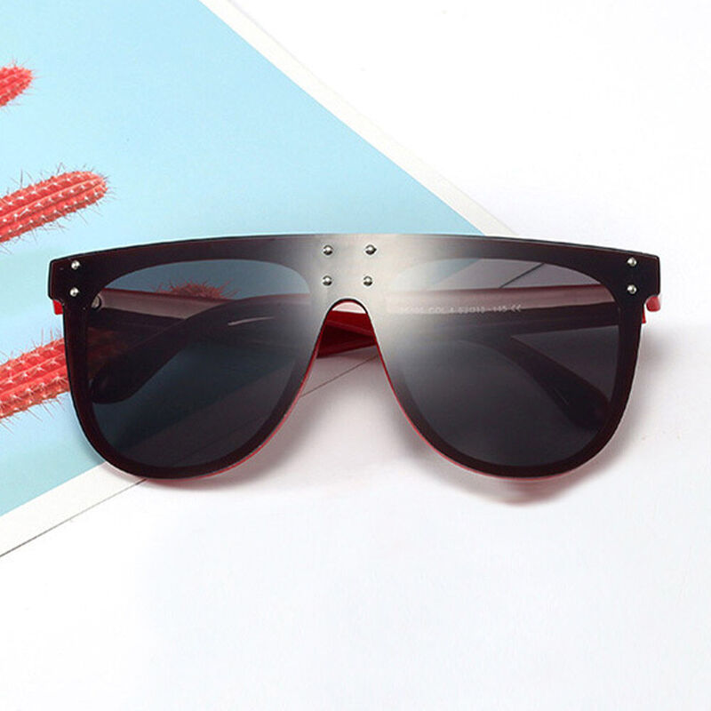 Morgan Square Black Red Sunglasses