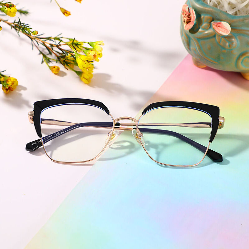 Dupont Cat Eye Black Glasses