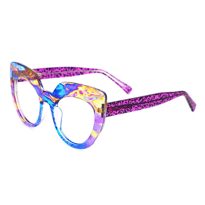 Clyde Cat Eye Purple Glasses