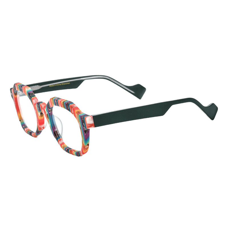 Zebulon Quadratische Mehrfarbige Brille