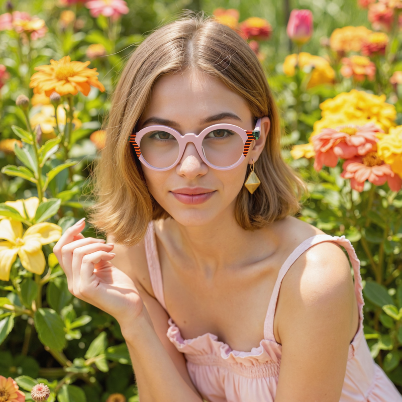 Paula Round Pink Glasses