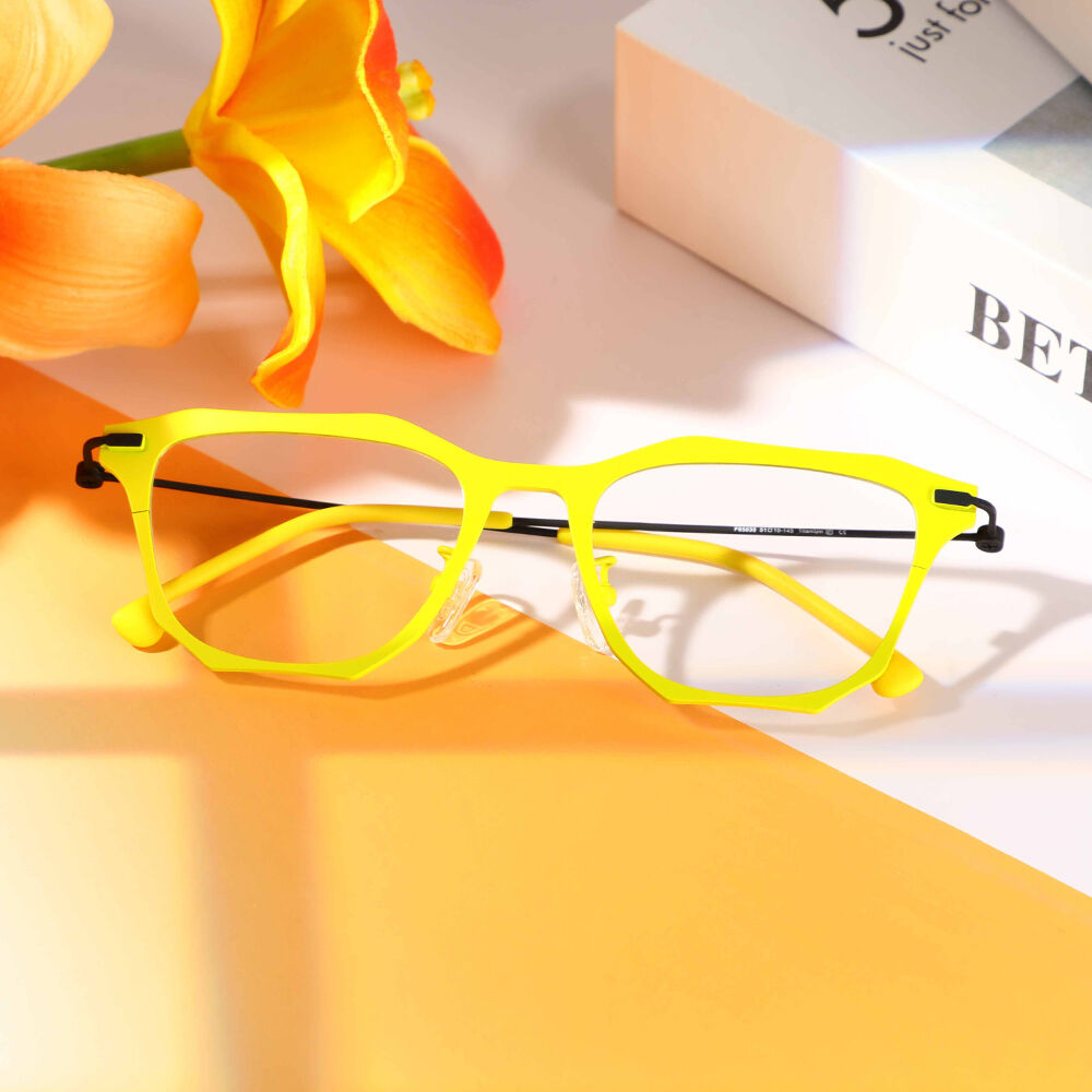 Bartholome Quadratische Gelbe Brille