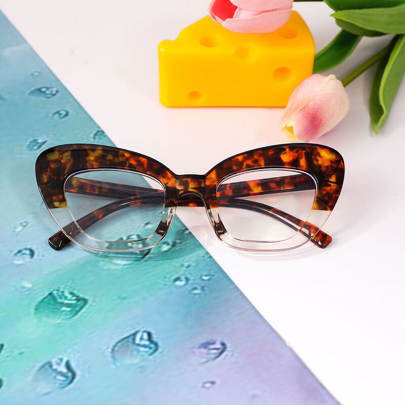 Moora Cat Eye Orange Glasses
